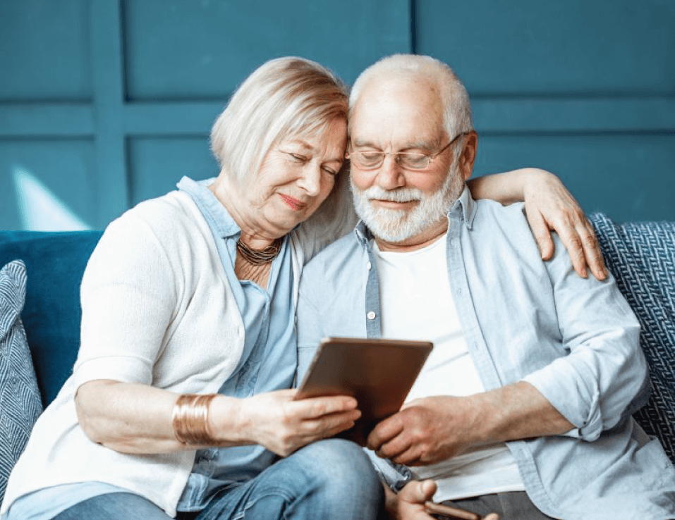 senior couple relaxing