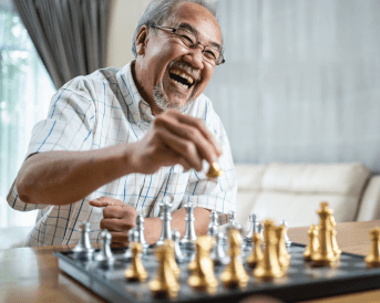 Man playing chess