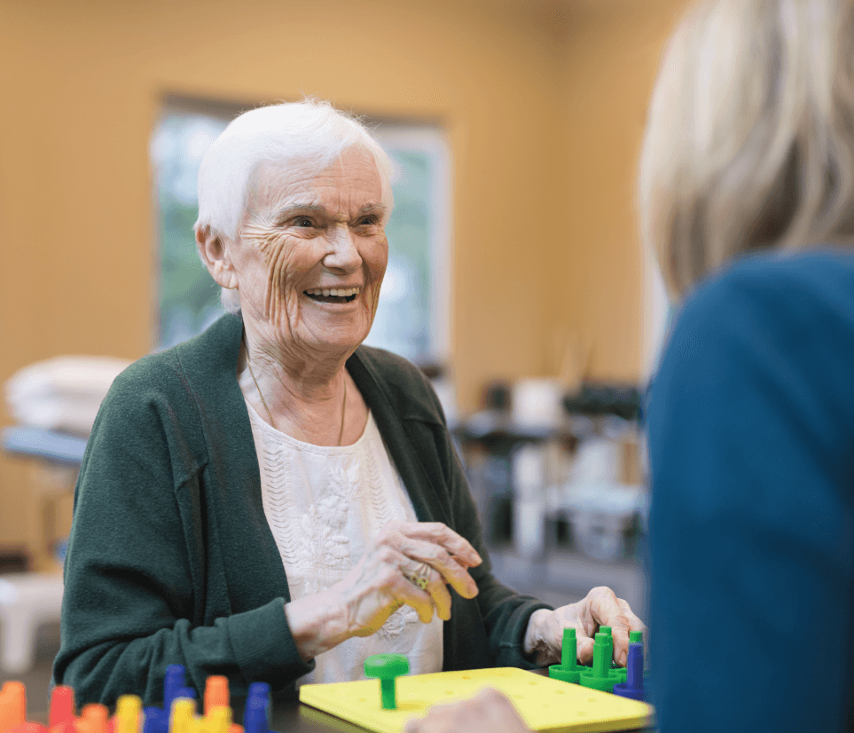 Senior woman therapy