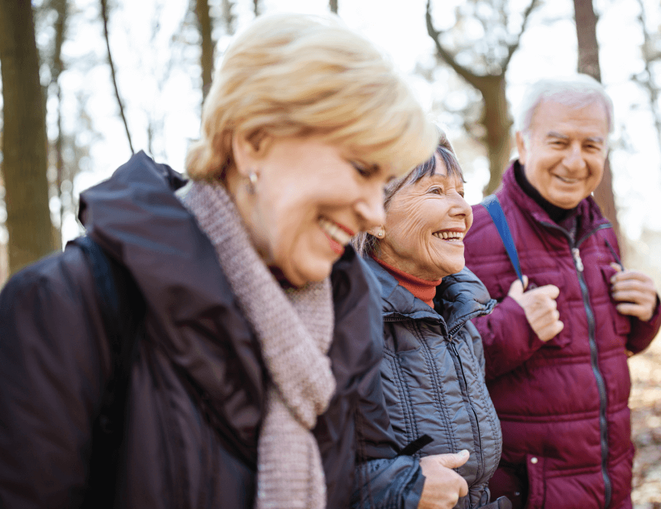 seniors taking a walk