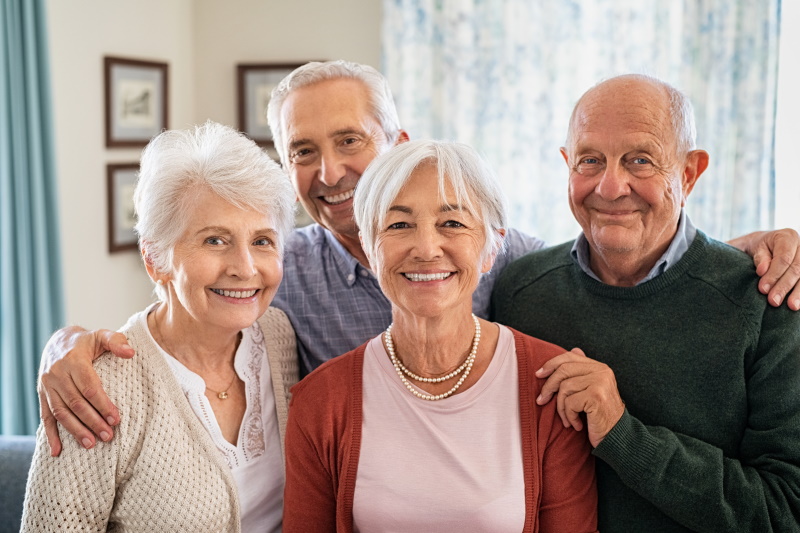 group of seniors smiling